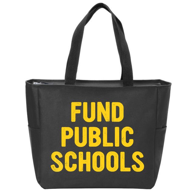 Fund Public Schools Raglan Baseball Zip Tote Bag