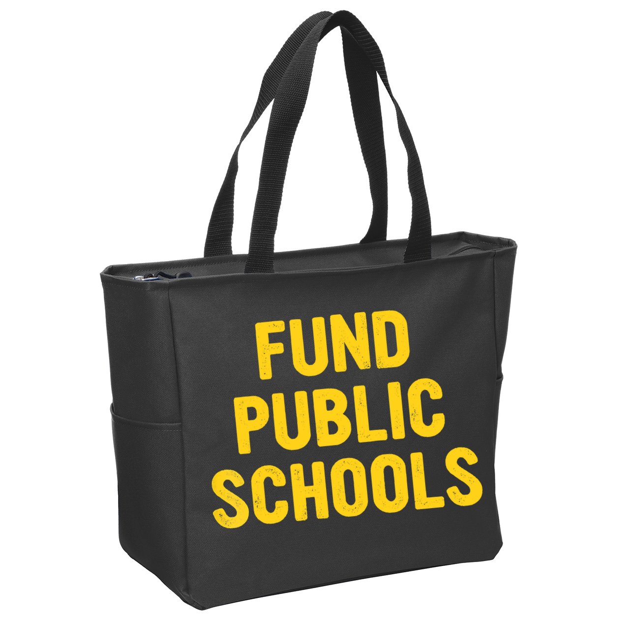 Fund Public Schools Raglan Baseball Zip Tote Bag