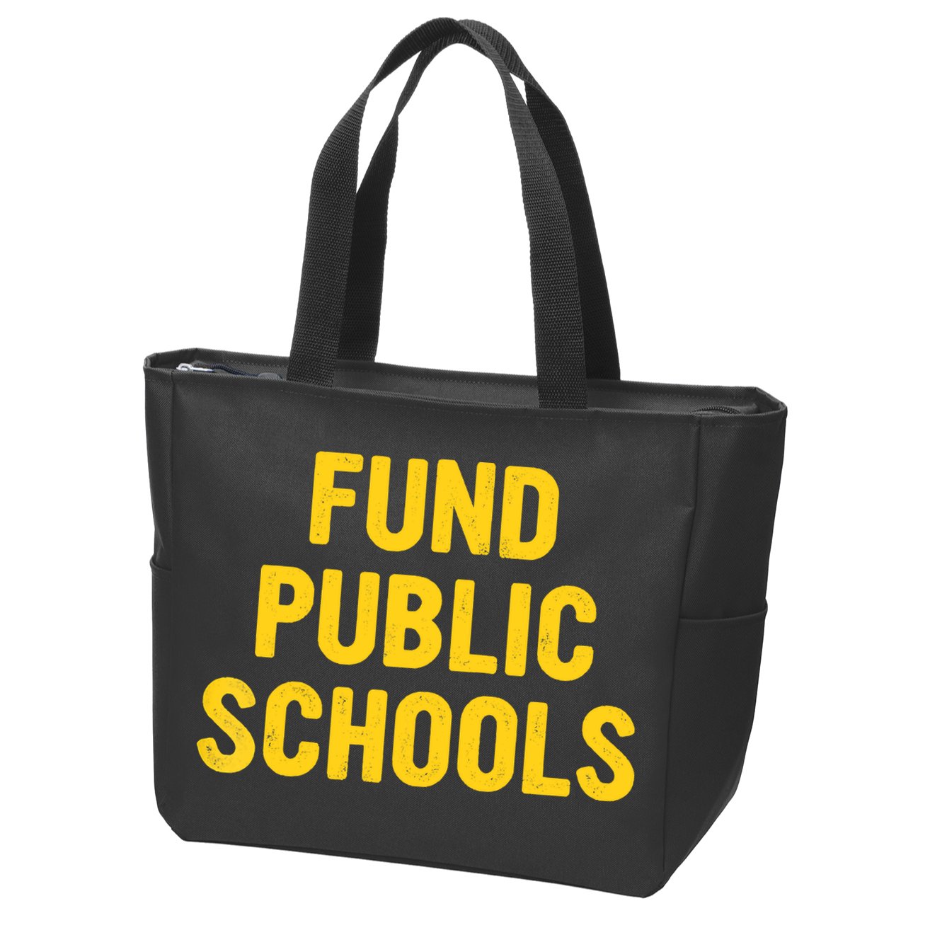 Fund Public Schools Raglan Baseball Zip Tote Bag