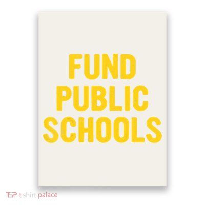 Fund Public Schools Raglan Baseball Poster