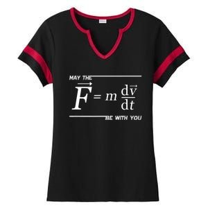 Funny Physics Science Ladies Halftime Notch Neck Tee