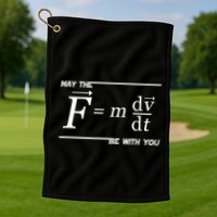 Funny Physics Science Golf Towel