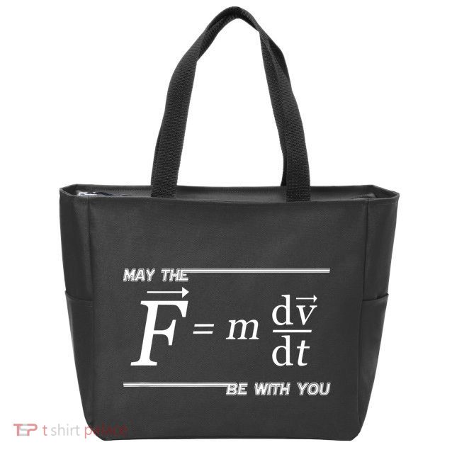 Funny Physics Science Zip Tote Bag