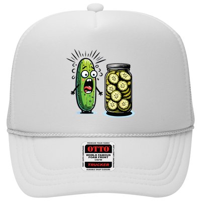 Funny Pickle Surprise A Cucumber And A Jar Of Sliced Pickles Trucker Hat