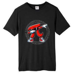 Funny Pi Symbol Dabbing Pi Day Pi Math Tall Fusion ChromaSoft Performance T-Shirt