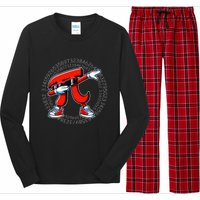 Funny Pi Symbol Dabbing Pi Day Pi Math Long Sleeve Pajama Set