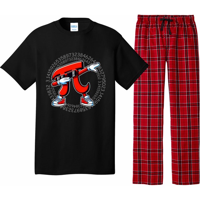 Funny Pi Symbol Dabbing Pi Day Pi Math Pajama Set