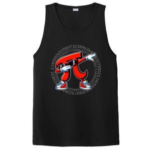 Funny Pi Symbol Dabbing Pi Day Pi Math PosiCharge Competitor Tank