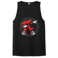 Funny Pi Symbol Dabbing Pi Day Pi Math PosiCharge Competitor Tank