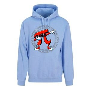 Funny Pi Symbol Dabbing Pi Day Pi Math Unisex Surf Hoodie