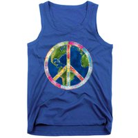 Flower Peace Sign World Peace Hippy 70's Symbol Of Peace Gift Tank Top