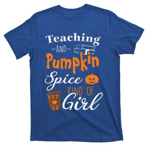 Funny Pumpkin Spice Coffee Ladies Halloween Teacher Premium T-Shirt