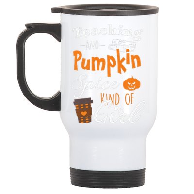 Funny Pumpkin Spice Coffee Ladies Halloween Teacher Premium Stainless Steel Travel Mug