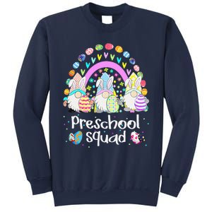 Funny Preschool Squad Teacher Gnome Rainbow Easter Day Gift Sweatshirt