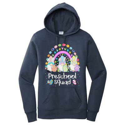 Funny Preschool Squad Teacher Gnome Rainbow Easter Day Gift Women's Pullover Hoodie