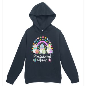 Funny Preschool Squad Teacher Gnome Rainbow Easter Day Gift Urban Pullover Hoodie