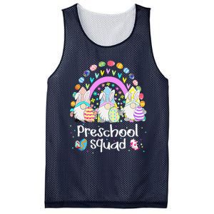 Funny Preschool Squad Teacher Gnome Rainbow Easter Day Gift Mesh Reversible Basketball Jersey Tank