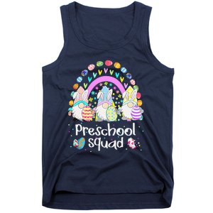 Funny Preschool Squad Teacher Gnome Rainbow Easter Day Gift Tank Top