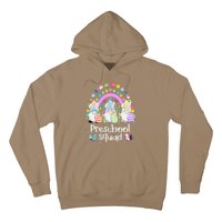 Funny Preschool Squad Teacher Gnome Rainbow Easter Day Gift Hoodie