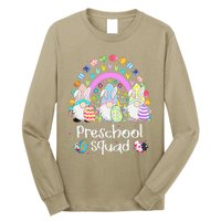 Funny Preschool Squad Teacher Gnome Rainbow Easter Day Gift Long Sleeve Shirt