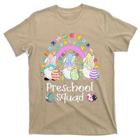 Funny Preschool Squad Teacher Gnome Rainbow Easter Day Gift T-Shirt