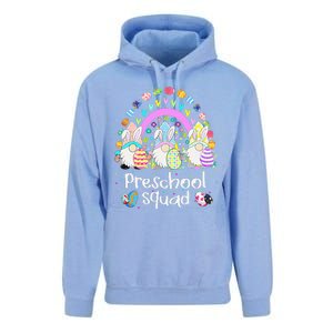 Funny Preschool Squad Teacher Gnome Rainbow Easter Day Gift Unisex Surf Hoodie