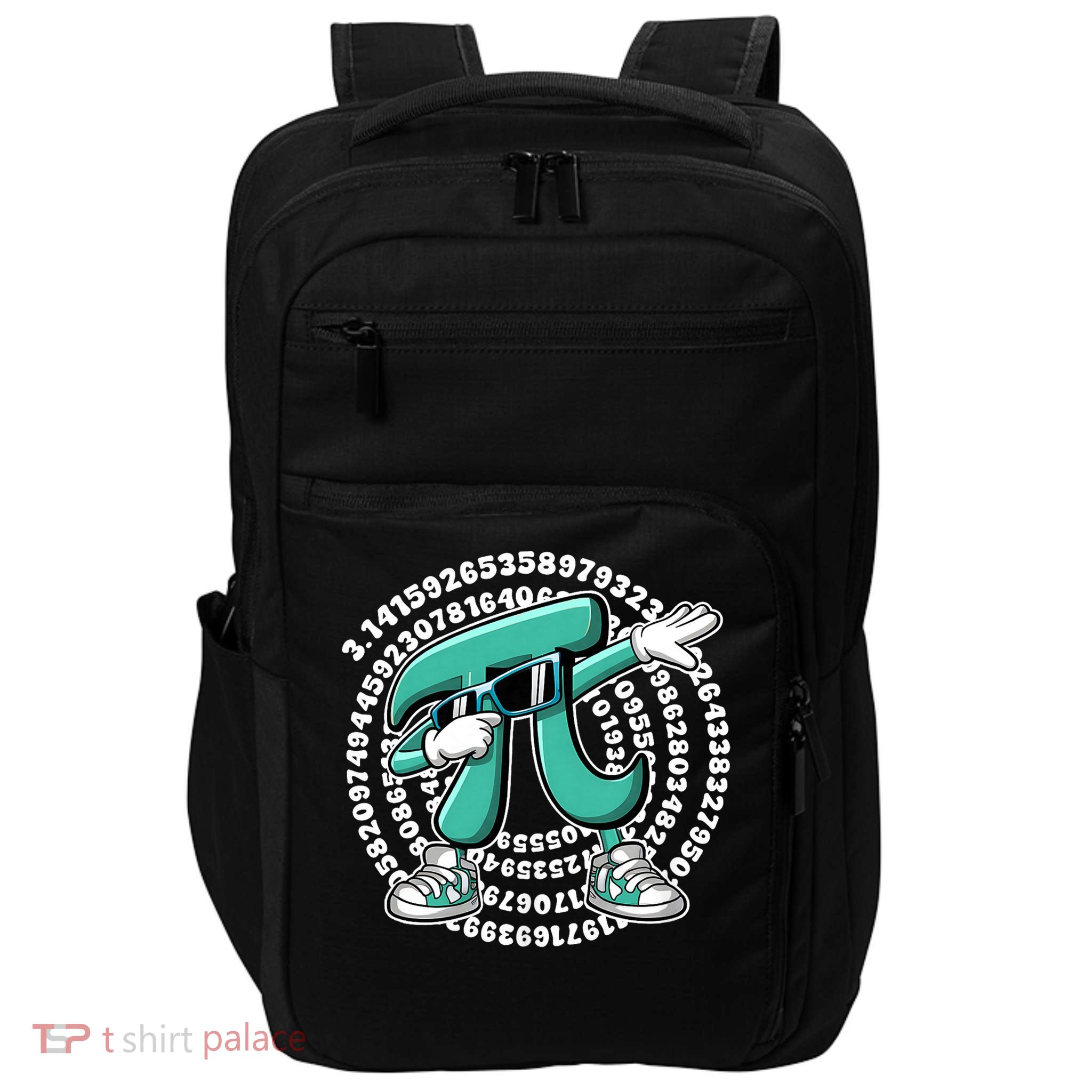 Funny Pi Symbol Dabbing kids Boys Youth Math Teacher Pi Day Impact Tech Backpack