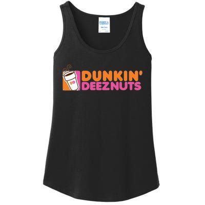 Funny Parody Spoof Dunkin' Deeznuts Design Ladies Essential Tank