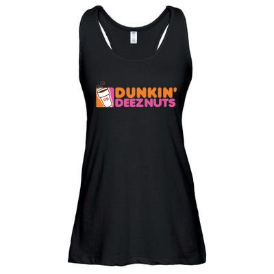 Funny Parody Spoof Dunkin' Deeznuts Design Ladies Essential Flowy Tank