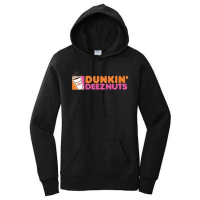 Funny Parody Spoof Dunkin' Deeznuts Design Women's Pullover Hoodie