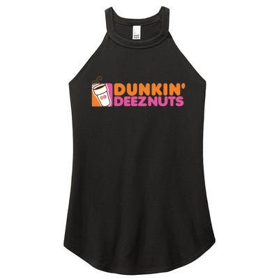 Funny Parody Spoof Dunkin' Deeznuts Design Women’s Perfect Tri Rocker Tank