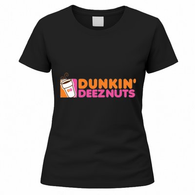 Funny Parody Spoof Dunkin' Deeznuts Design Women's T-Shirt