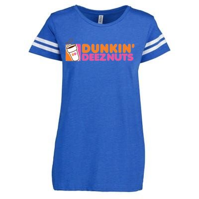 Funny Parody Spoof Dunkin' Deeznuts Design Enza Ladies Jersey Football T-Shirt