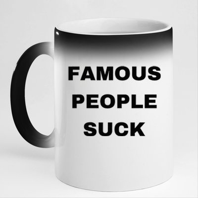 Famous People Suck 11oz Black Color Changing Mug