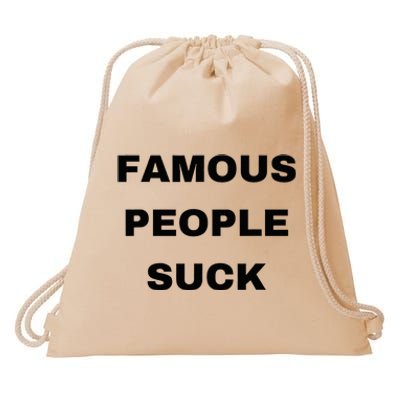 Famous People Suck Drawstring Bag