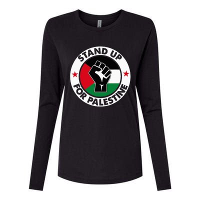 Free Palestine Stand Up For Palestine Womens Cotton Relaxed Long Sleeve T-Shirt