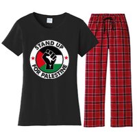 Free Palestine Stand Up For Palestine Women's Flannel Pajama Set