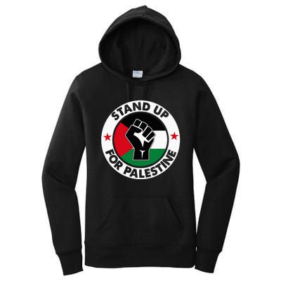 Free Palestine Stand Up For Palestine Women's Pullover Hoodie