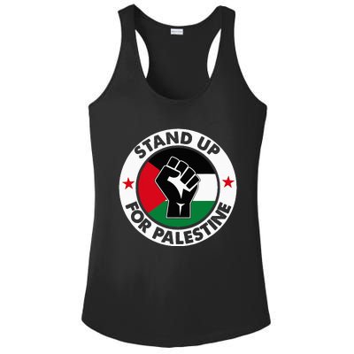 Free Palestine Stand Up For Palestine Ladies PosiCharge Competitor Racerback Tank