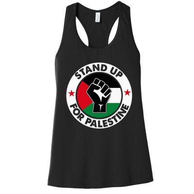 Free Palestine Stand Up For Palestine Women's Racerback Tank