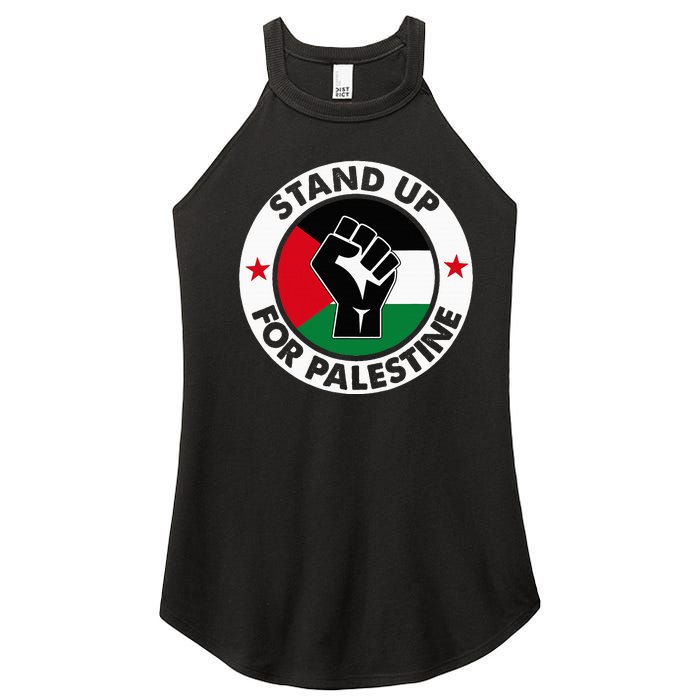 Free Palestine Stand Up For Palestine Women's Perfect Tri Rocker Tank