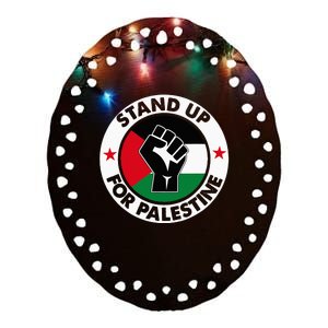 Free Palestine Stand Up For Palestine Ceramic Oval Ornament