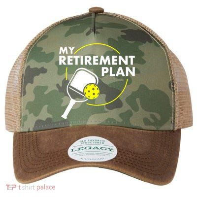 Funny Pickleball Slogan My Retirement Plan Gift Legacy Tie Dye Trucker Hat