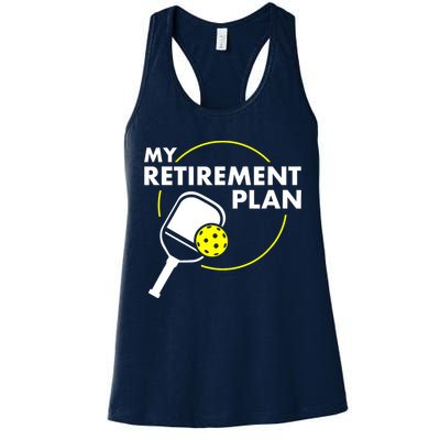 Funny Pickleball Slogan My Retirement Plan Gift Womens Tank Top