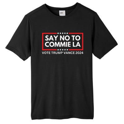 Funny Political Say No To Commie La Vote Trump Vance 2024 Tall Fusion ChromaSoft Performance T-Shirt