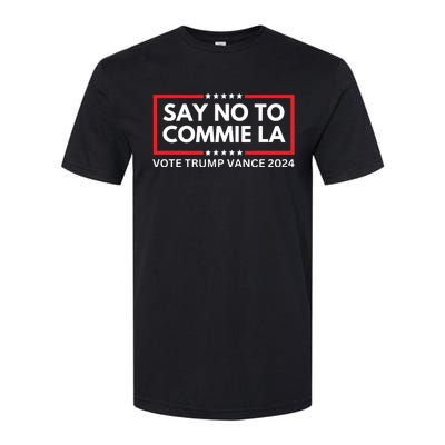 Funny Political Say No To Commie La Vote Trump Vance 2024 Softstyle CVC T-Shirt