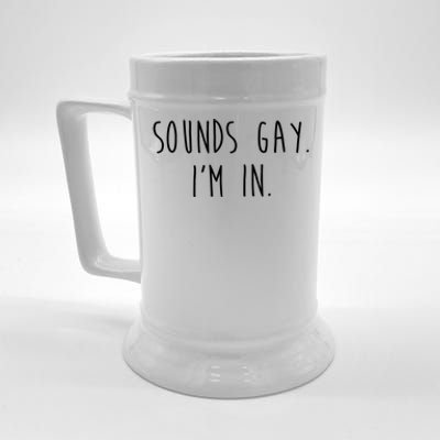 Funny Pride Sounds IM In Lgbtq Meaningful Gift Beer Stein