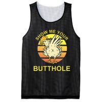 Funny Party Show Me Your Butthole Mesh Reversible Basketball Jersey Tank