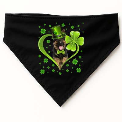 Funny Puppy Shamrock German Shepherd Dog St. Patrick's Day USA-Made Doggie Bandana