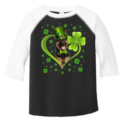 Funny Puppy Shamrock German Shepherd Dog St. Patrick's Day Toddler Fine Jersey T-Shirt